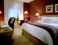 Bedroom at the Heathrow Sheraton Hotel