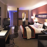 Room at the Manchester airport Hilton hotel
